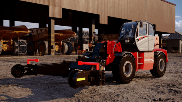 Manitou MHT 10160 – chariot télescopique de chantier   – en situation d'utilisation